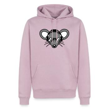 Maus Sonnenbrille Cool Kopfhörer Party Musik hören - Männer Premium Bio Hoodie - Altrosa - Vorne - Nico (187cm)
