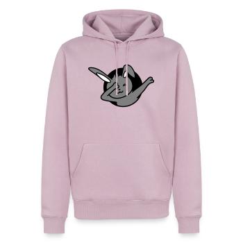 Bunny Dabbing Dab Dance Pose Dancing Hole Party Fun - Men’s Premium Organic Hoodie - dusky pink - Front - Nico (187cm)