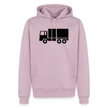 Camion (camion) - Sweat à capuche Premium bio Homme - rose poudré - Devant - Nico (187cm)