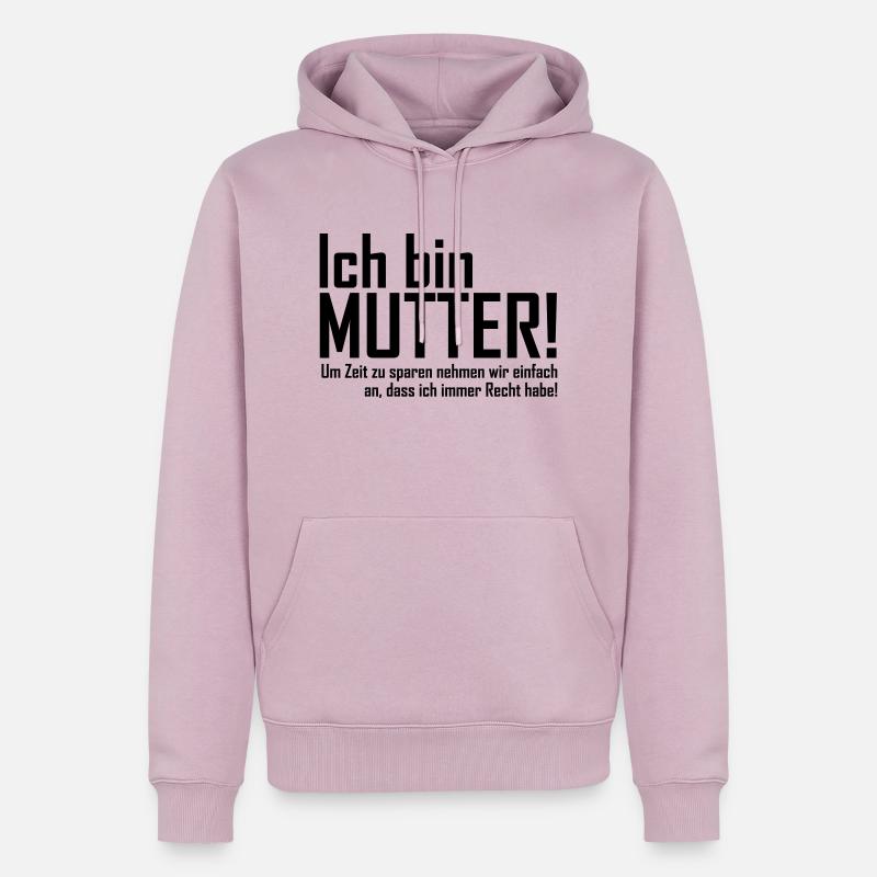 ich bin mutter - Männer Premium Bio Hoodie - Altrosa