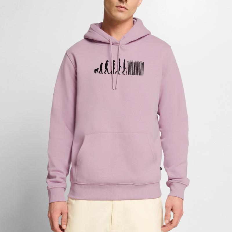 Evolution Strichcode Männer Premium Bio Hoodie