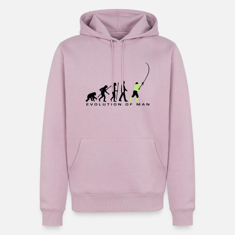 evolution_angler_042013_a_2c - Sweat à capuche Premium bio Homme - rose poudré