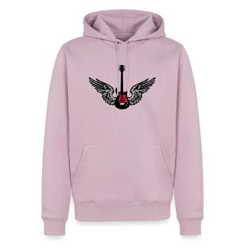 guitar_wings_042013_a_3c - Men’s Premium Organic Hoodie - dusky pink - Front - Nico (187cm)
