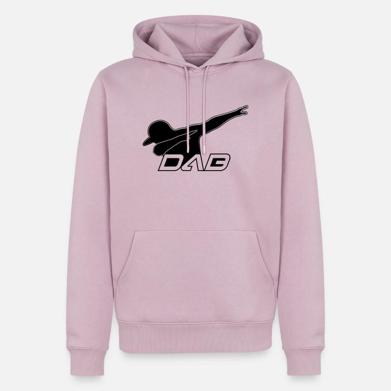 Style DAB noir - Sweat à capuche Premium bio Homme - rose poudré
