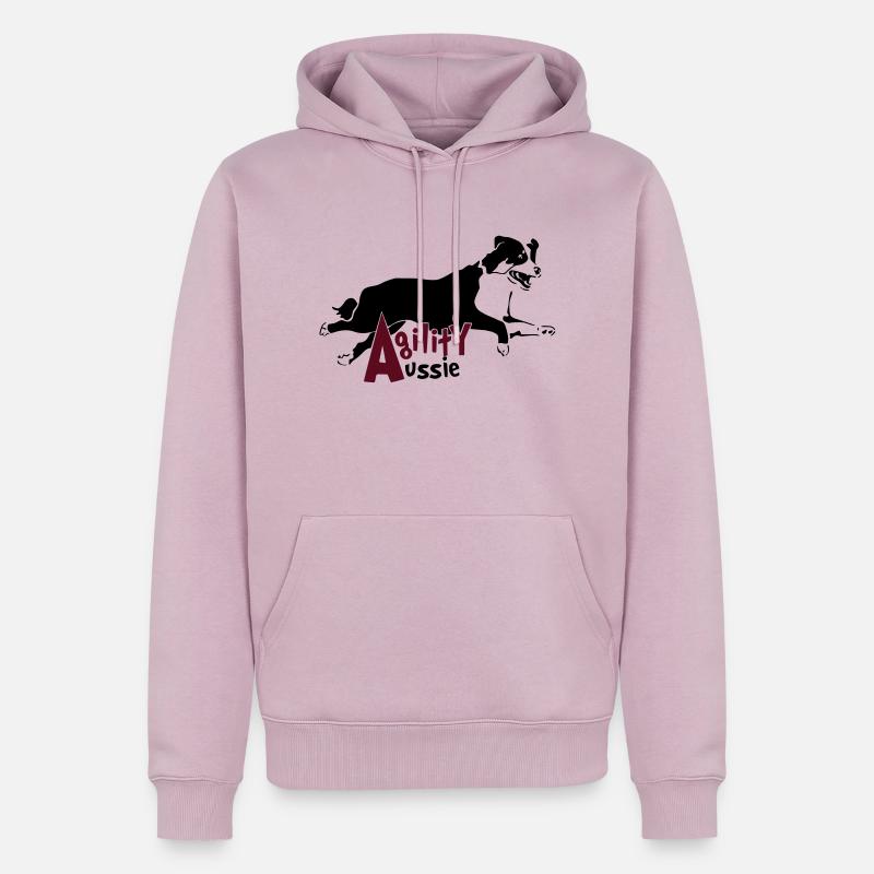 Agility Aussie - Männer Premium Bio Hoodie - Altrosa