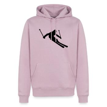 ski_fahrer__f1 - Männer Premium Bio Hoodie - Altrosa - Vorne - Nico (187cm)