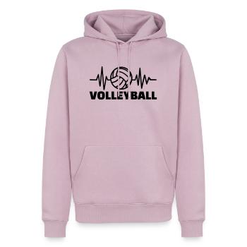 Volleyball - Men’s Premium Organic Hoodie - dusky pink - Front - Nico (187cm)