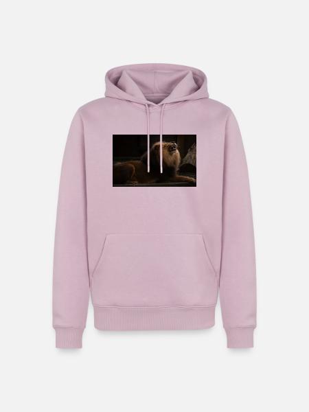 Löwenkopf - Männer Premium Bio Hoodie - Altrosa