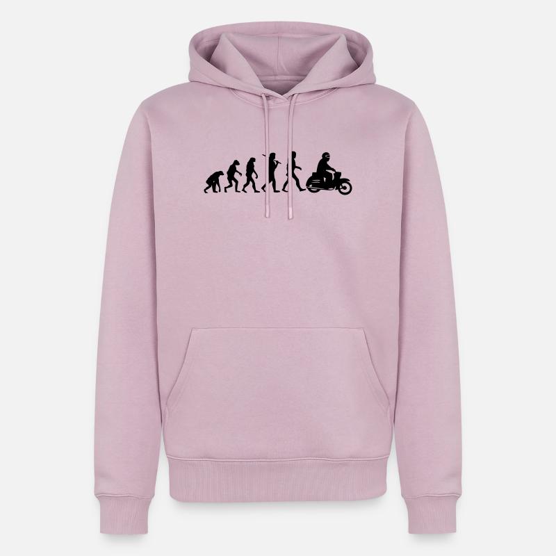 avaler évolution - Sweat à capuche Premium bio Homme - rose poudré