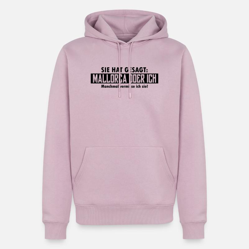 mallorca oder ich - Männer Premium Bio Hoodie - Altrosa