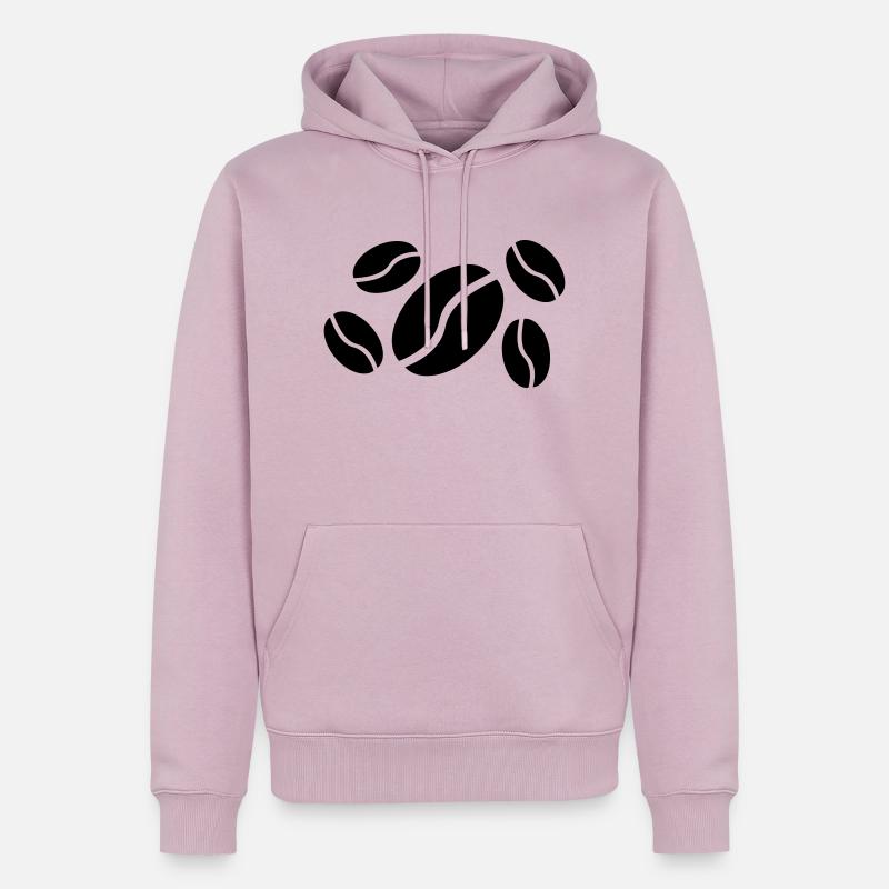 café grains de café - Sweat à capuche Premium bio Homme - rose poudré