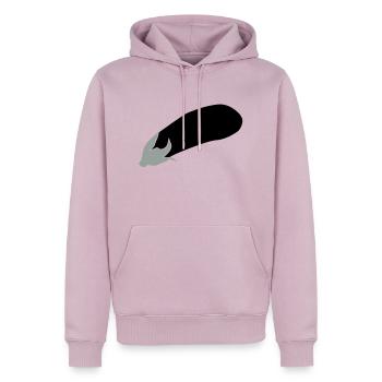 Aubergine - Männer Premium Bio Hoodie - Altrosa - Vorne - Nico (187cm)