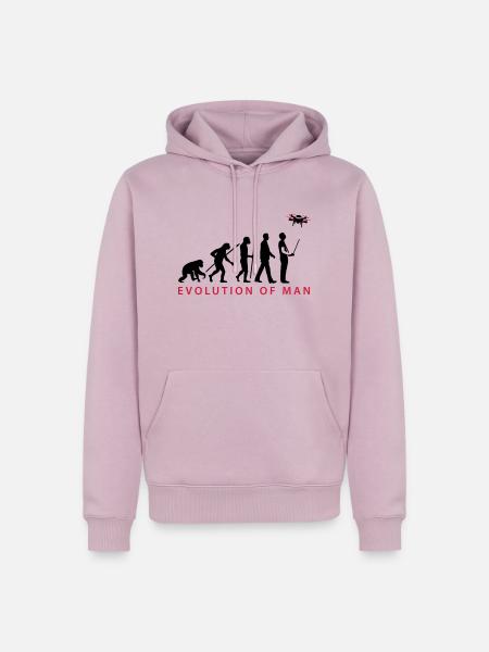 Evolution Modellflieger Drohne 4 Propeller - Männer Premium Bio Hoodie - Altrosa