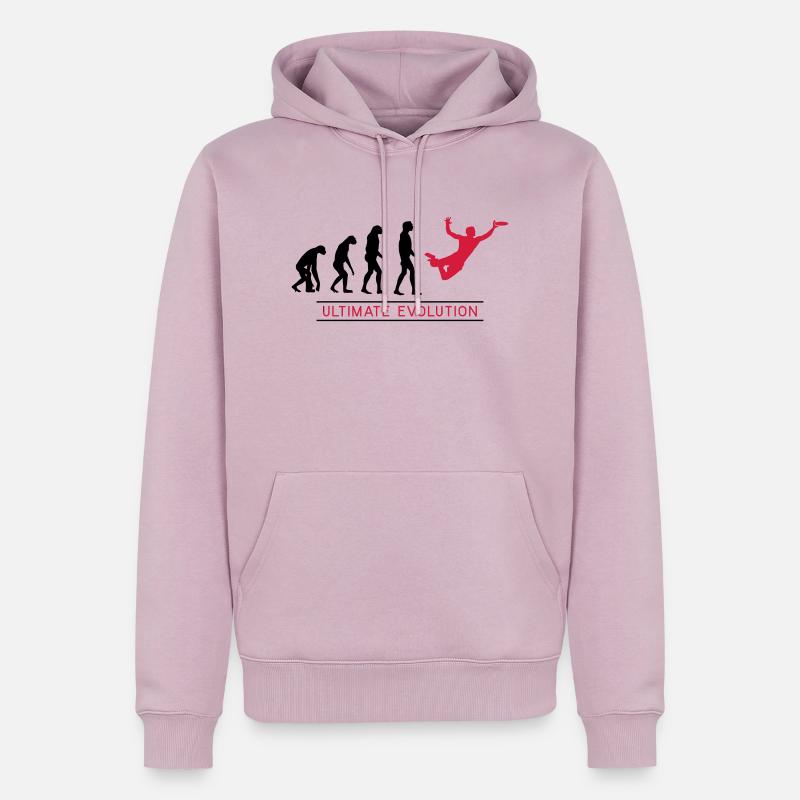 Ultimate Frisbee Evolution - Männer Premium Bio Hoodie - Altrosa