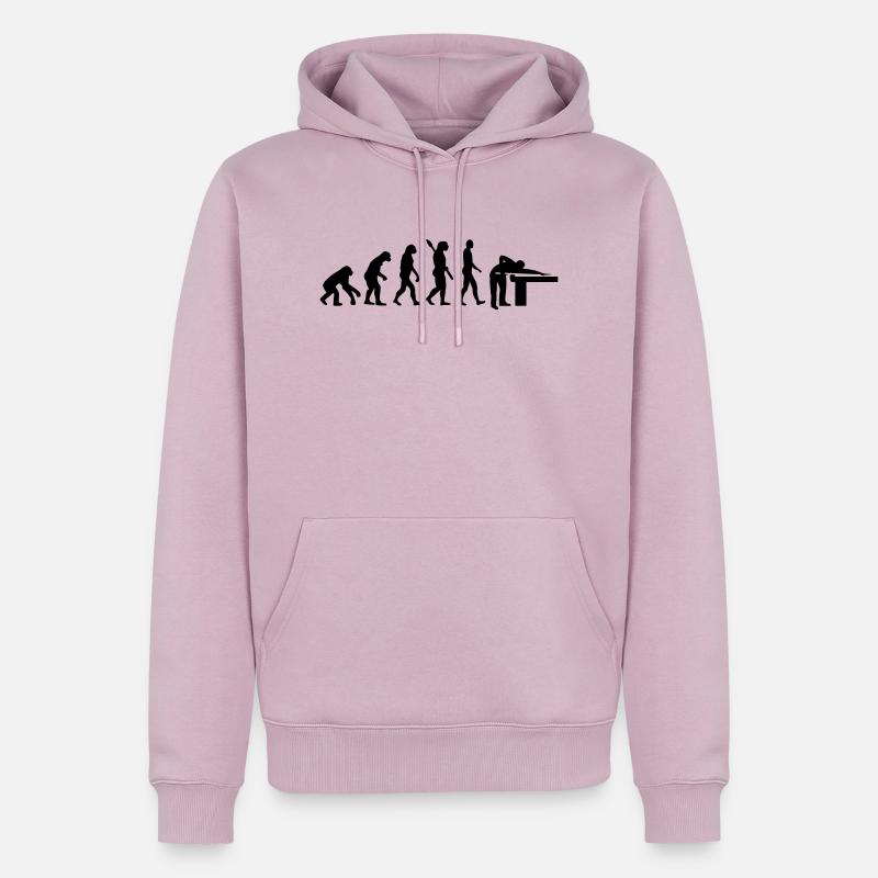 Evolution Billard - Sweat à capuche Premium bio Homme - rose poudré