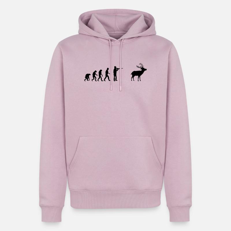 chasseur evolution - Sweat à capuche Premium bio Homme - rose poudré