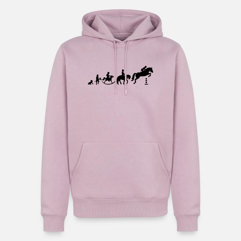 Evolution Boys Showjumping - Farbwechsel - Männer Premium Bio Hoodie - Altrosa