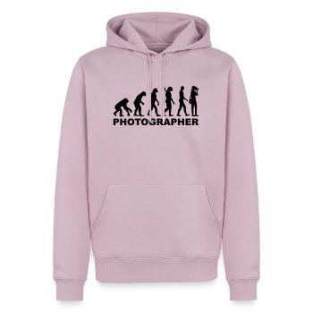 Photographer - Men’s Premium Organic Hoodie - dusky pink - Front - Nico (187cm)