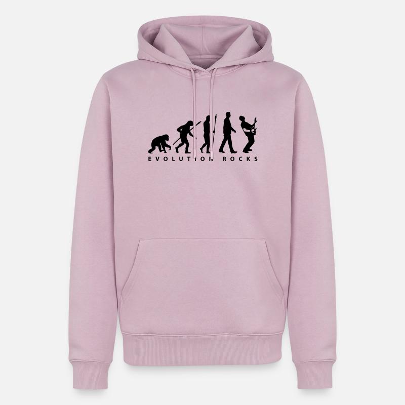 evolution_rocks_032012_g1c - Sweat à capuche Premium bio Homme - rose poudré