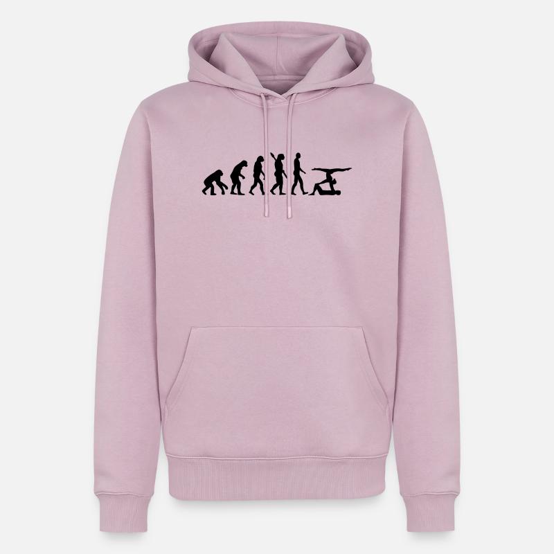 Évolution Acrobatie - Sweat à capuche Premium bio Homme - rose poudré