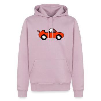 Duck Car Driver Sport Car Fast Driving Vehicle - Men’s Premium Organic Hoodie - dusky pink - Front - Nico (187cm)