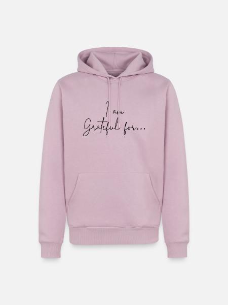 Ich bin dankbar für... - Männer Premium Bio Hoodie - Altrosa