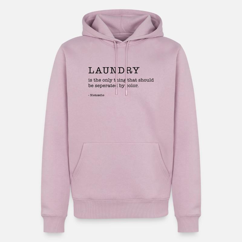 Laundry - against rasicm, birthday, gift, ideas - Sweat à capuche Premium bio Homme - rose poudré