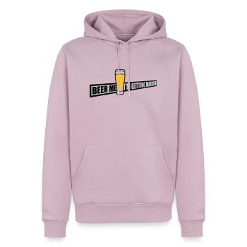 Beer Me Getting Married - Men’s Premium Organic Hoodie - dusky pink - Front - Nico (187cm)