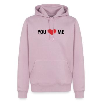 You love Me - Männer Premium Bio Hoodie - Altrosa - Vorne - Nico (187cm)