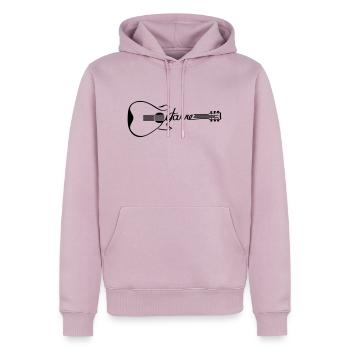 Guitare 2 - Sweat à capuche Premium bio Homme - rose poudré - Devant - Nico (187cm)