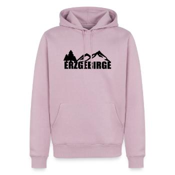 Erzgebirge - Männer Premium Bio Hoodie - Altrosa - Vorne - Nico (187cm)