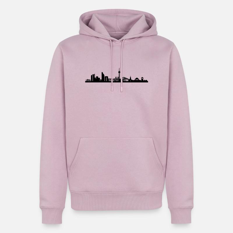 Dusseldorf Skyline - Sweat à capuche Premium bio Homme - rose poudré