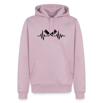 Metzger - Männer Premium Bio Hoodie - Altrosa - Vorne - Nico (187cm)