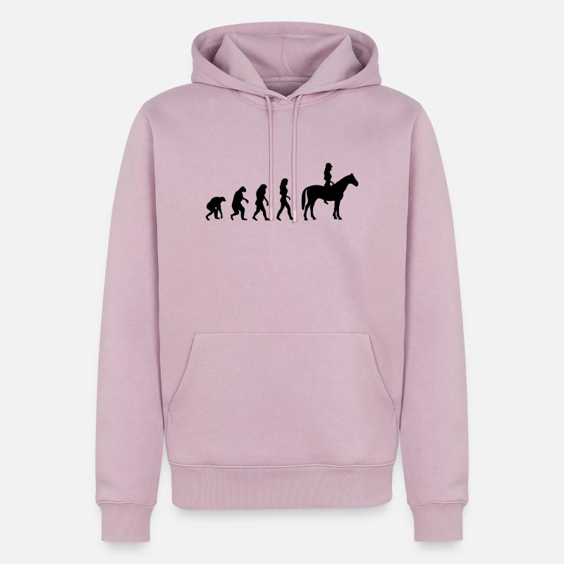reiterin evolution frauen - Männer Premium Bio Hoodie - Altrosa