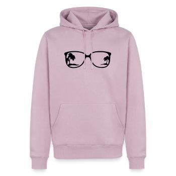 Brille - Männer Premium Bio Hoodie - Altrosa - Vorne - Nico (187cm)