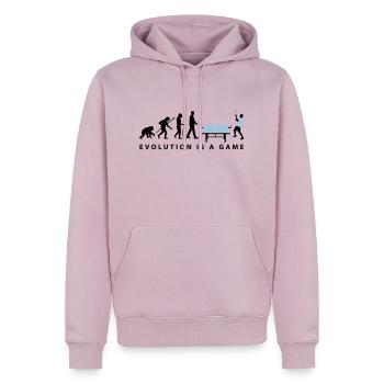 evolution_table_tennis_072012_c_2c - Sweat à capuche Premium bio Homme - rose poudré - Devant - Nico (187cm)