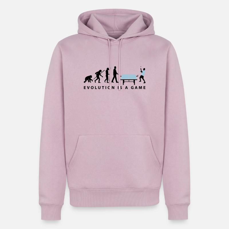 evolution_table_tennis_072012_c_2c - Sweat à capuche Premium bio Homme - rose poudré