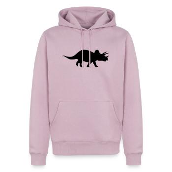 Triceratops - Men’s Premium Organic Hoodie - dusky pink - Front - Nico (187cm)