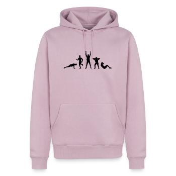 Sport - Mann Fitness - Männer Premium Bio Hoodie - Altrosa - Vorne - Nico (187cm)