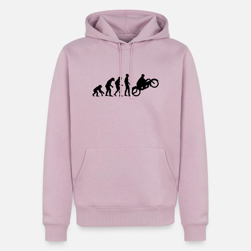 évolution du moteur 2 - Sweat à capuche Premium bio Homme - rose poudré