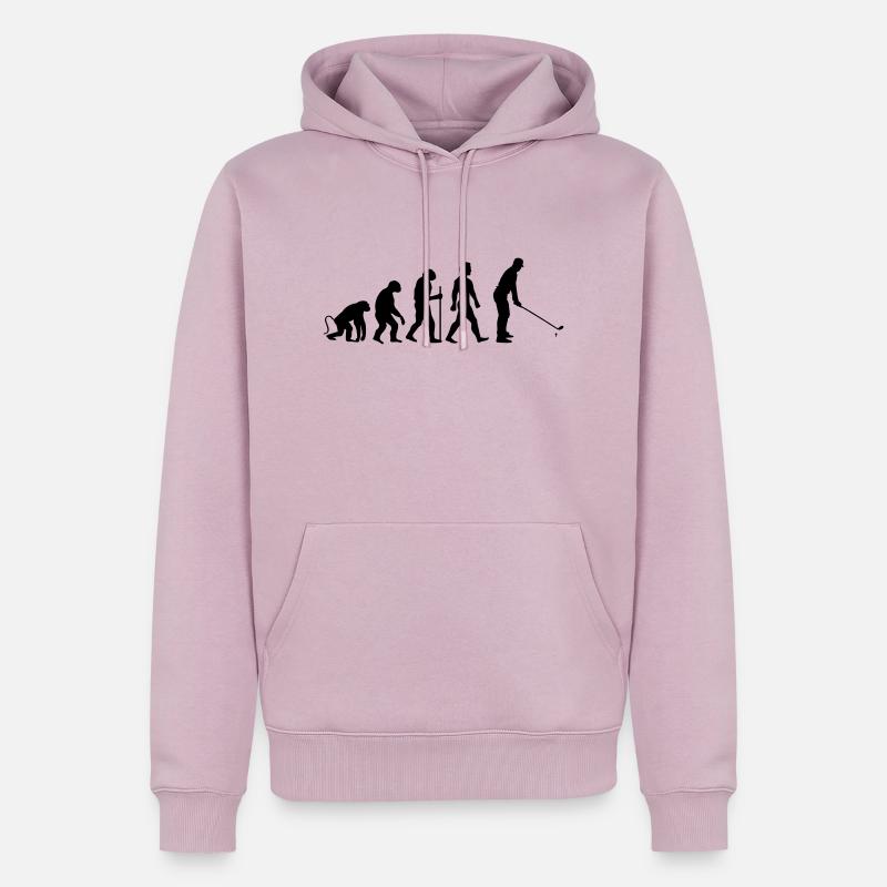 Golf Évolution - Sweat à capuche Premium bio Homme - rose poudré