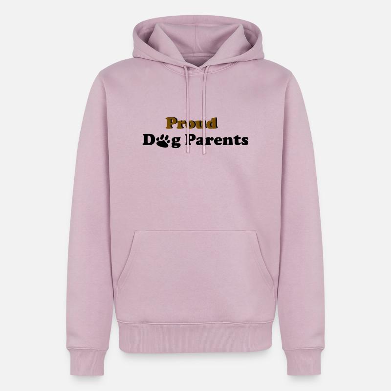 Fiers parents de chiens - Sweat à capuche Premium bio Homme - rose poudré