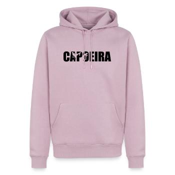 Capoeira - Sweat à capuche Premium bio Homme - rose poudré - Devant - Nico (187cm)