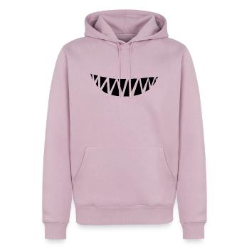 Monster Zähne - Männer Premium Bio Hoodie - Altrosa - Vorne - Nico (187cm)