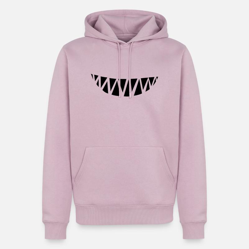 Dents de monstre - Sweat à capuche Premium bio Homme - rose poudré