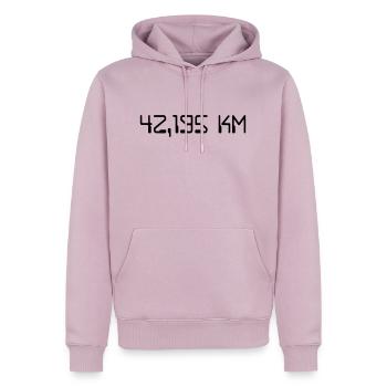 Marathon - Männer Premium Bio Hoodie - Altrosa - Vorne - Nico (187cm)