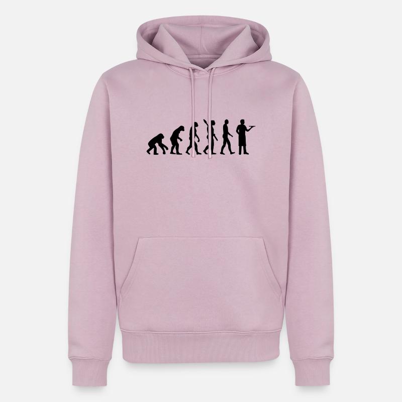 Evolution server - Men’s Premium Organic Hoodie - dusky pink
