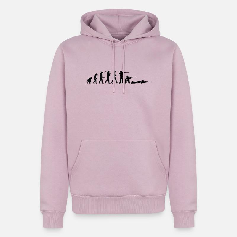 Evolution Shooting Complet - Sweat à capuche Premium bio Homme - rose poudré