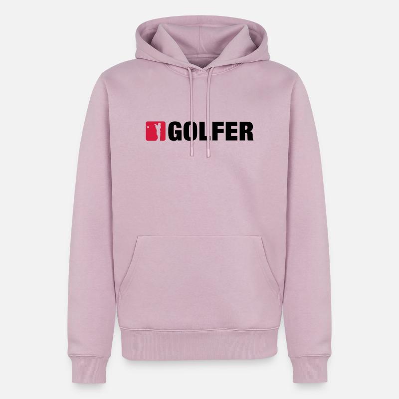 golfer - Männer Premium Bio Hoodie - Altrosa