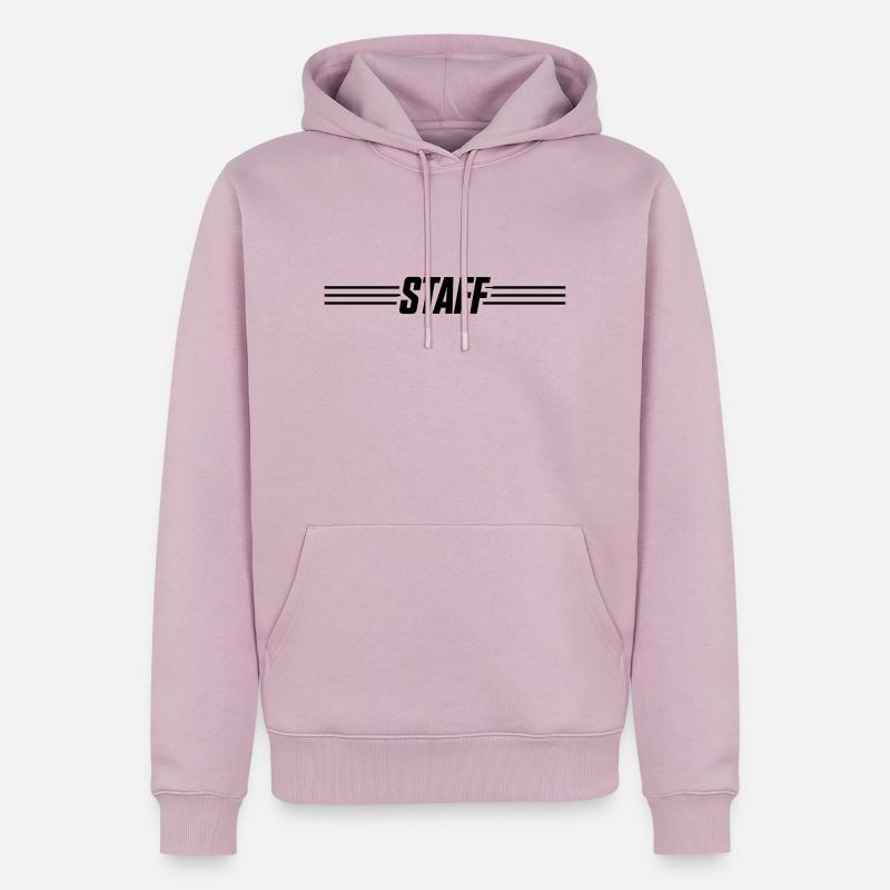 staff strich - Sweat à capuche Premium bio Homme - rose poudré